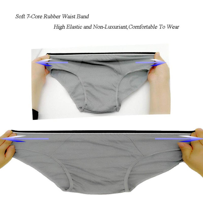 STARLY Mens Cotton Disposable Underwear Travel Panties Handy Briefs for Fitness Grey (10pk) (X-Large) - Image 4